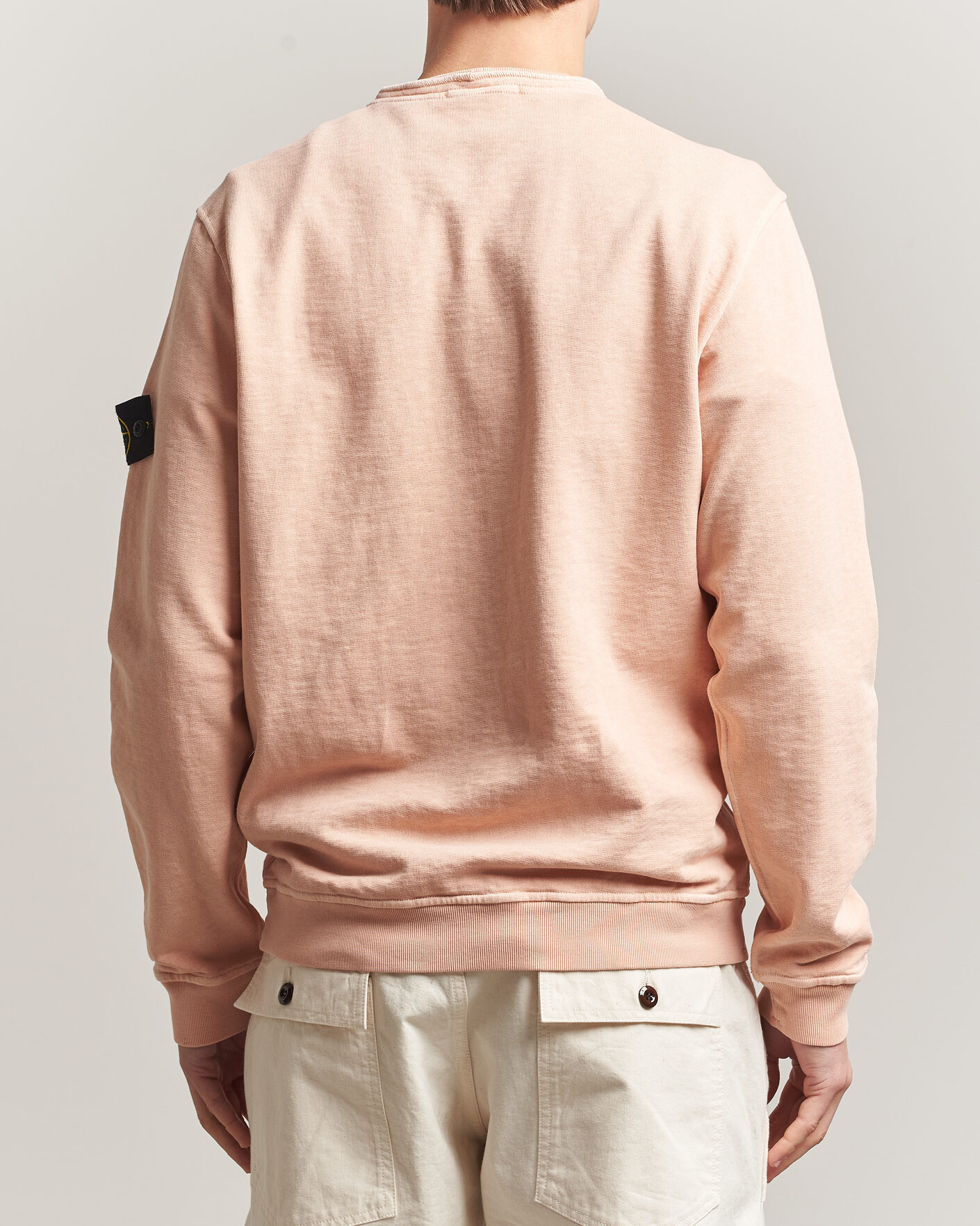 Men | Sweaters & Knitwear | Stone Island | Old Dyed Cotton Sweatshirt Plaster Pink