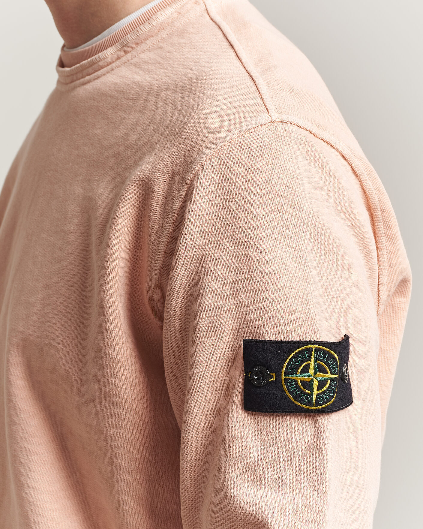 Men | Sweaters & Knitwear | Stone Island | Old Dyed Cotton Sweatshirt Plaster Pink