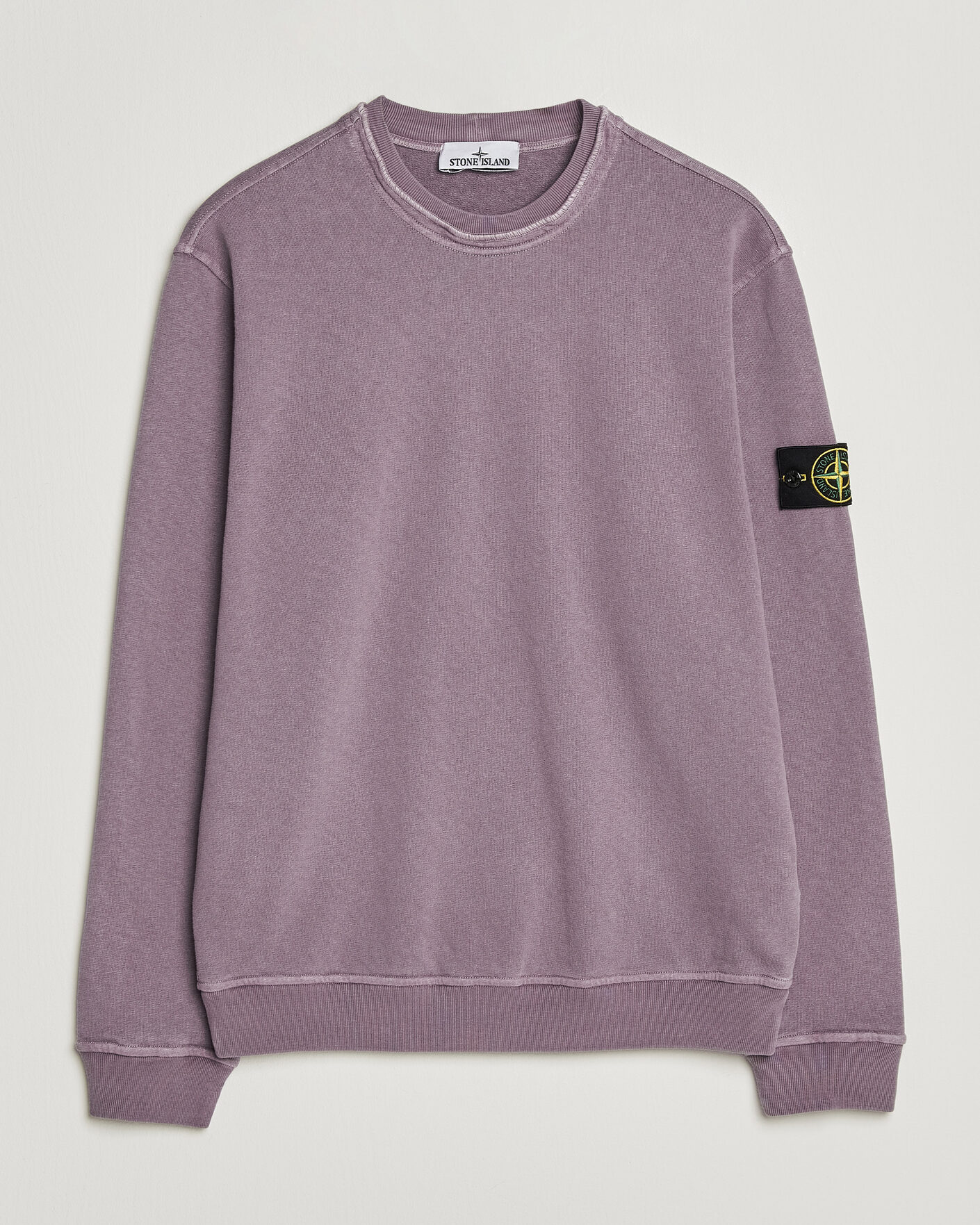 Men | Sweaters & Knitwear | Stone Island | Old Dyed Cotton Sweatshirt Purple Grey