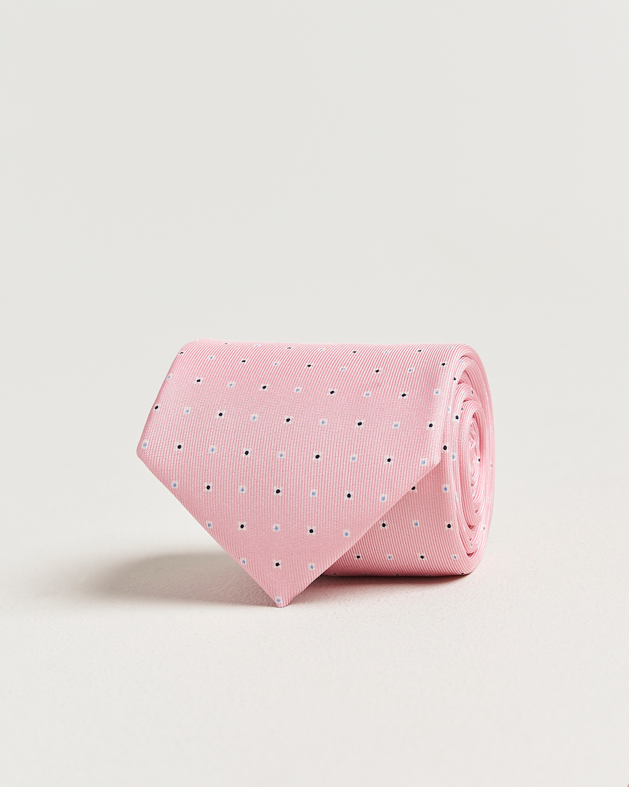 Men | Ties | E. Marinella | 3-Fold Printed Silk Tie Pink