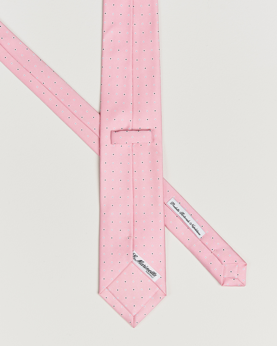 Men | Ties | E. Marinella | 3-Fold Printed Silk Tie Pink