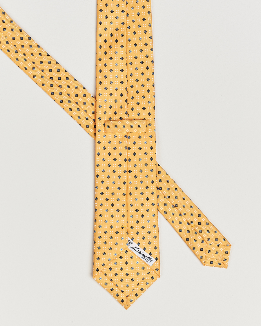 Men | Ties | E. Marinella | 3-Fold Printed Silk Tie Yellow