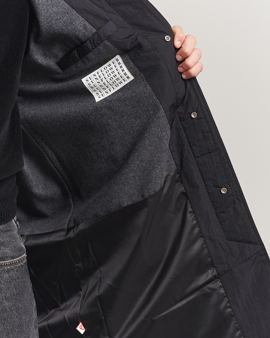Men | Coats & Jackets | Sunflower | Relaxed Nylon Coat Black