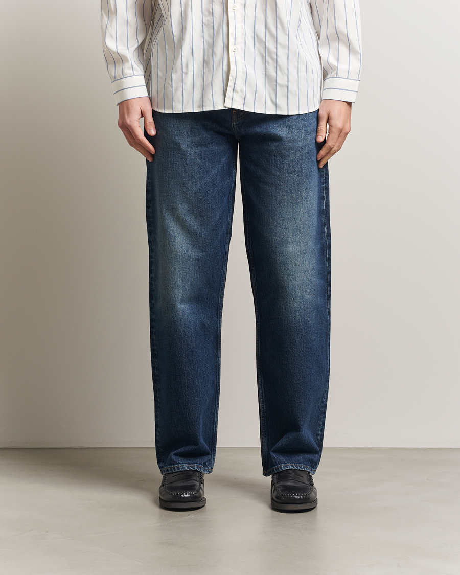 Sunflower Loose Jeans Dark Blue Worn at CareOfCarl.com