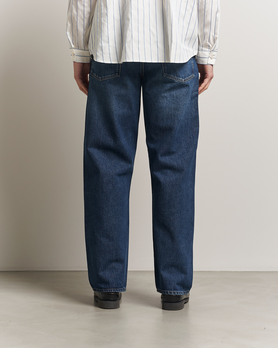 Sunflower Loose Jeans Dark Blue Worn at CareOfCarl.com