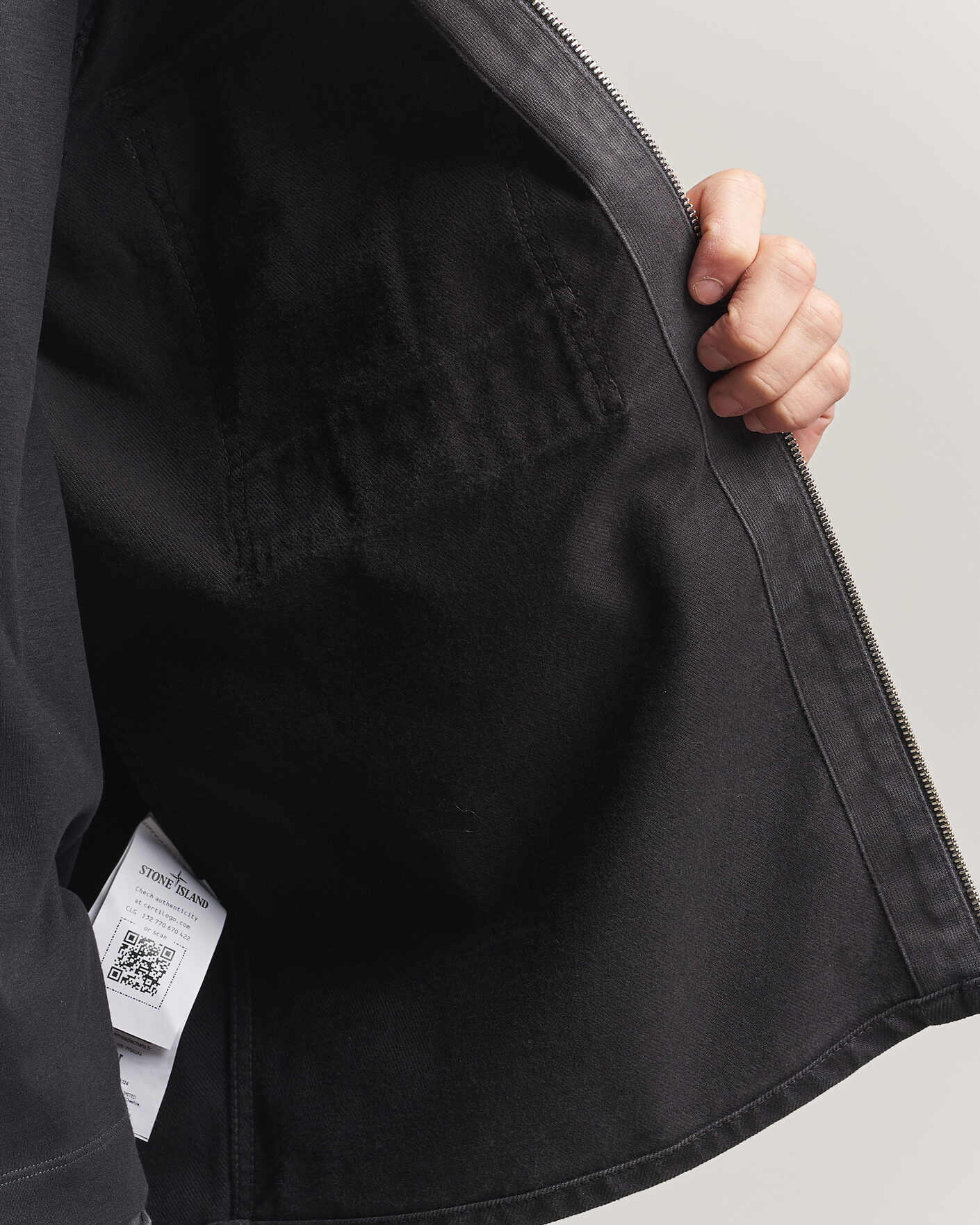 Men | Coats & Jackets | Stone Island | Denim Zip Overshirt Black