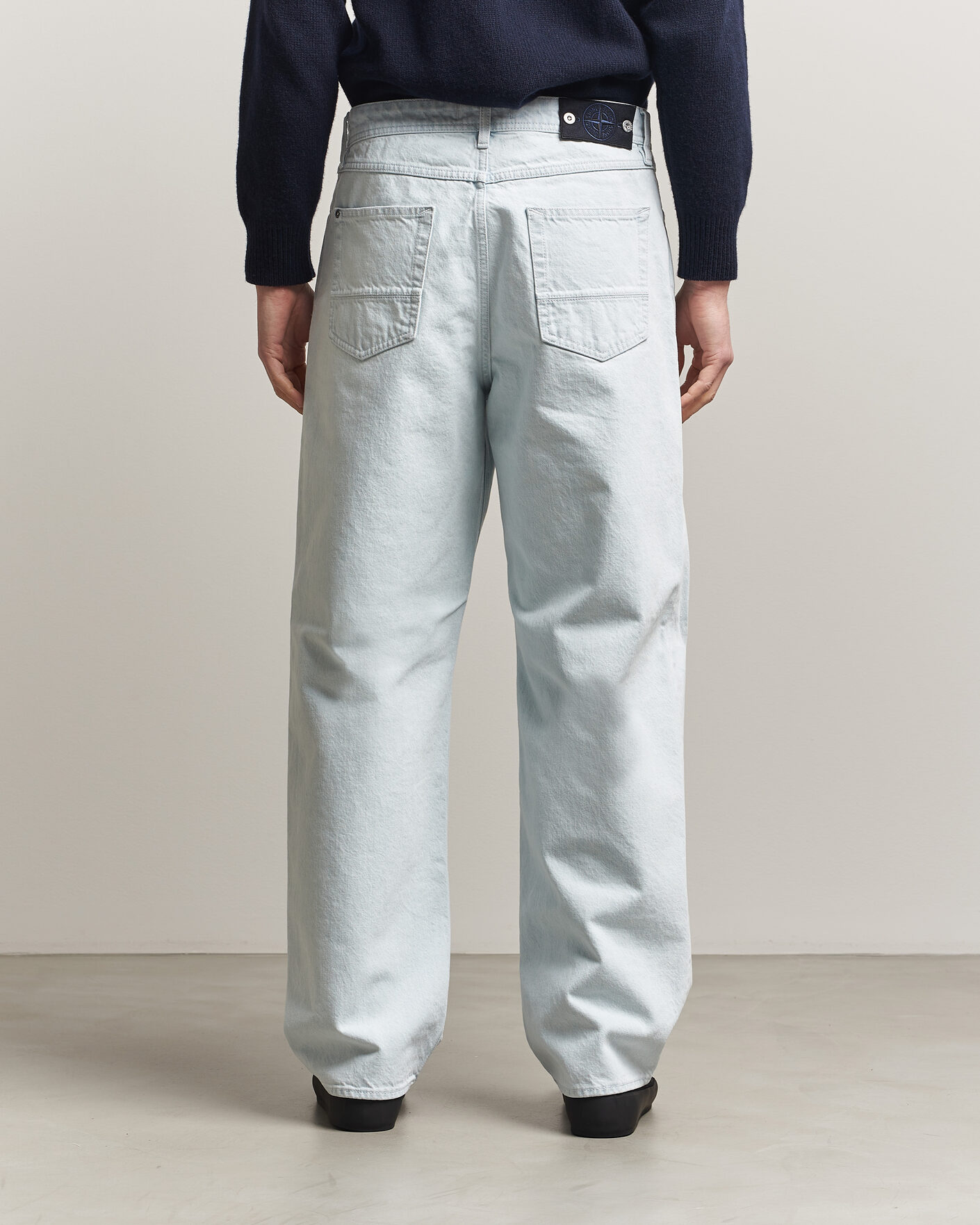 Men | Jeans | Stone Island | Loose Fit Denim Jeans Blue Extra Bleach