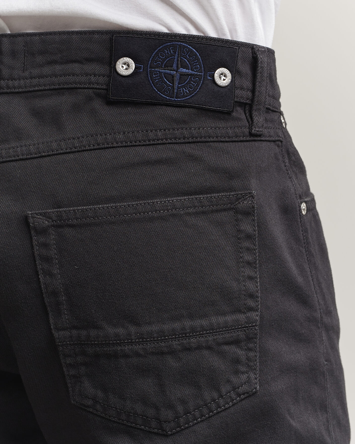Men | Trousers | Stone Island | Straight Fit Denim Jeans Black