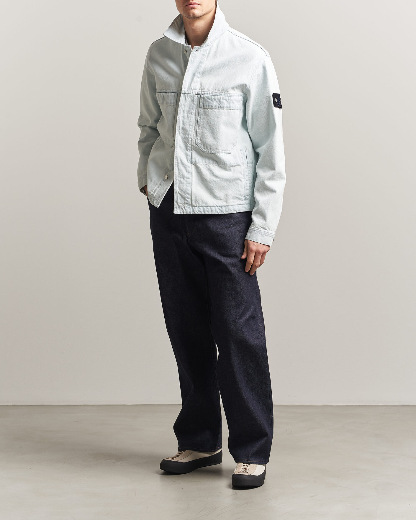 Men | Shirts | Stone Island | Loose Fit Denim Jeans Blue Raw