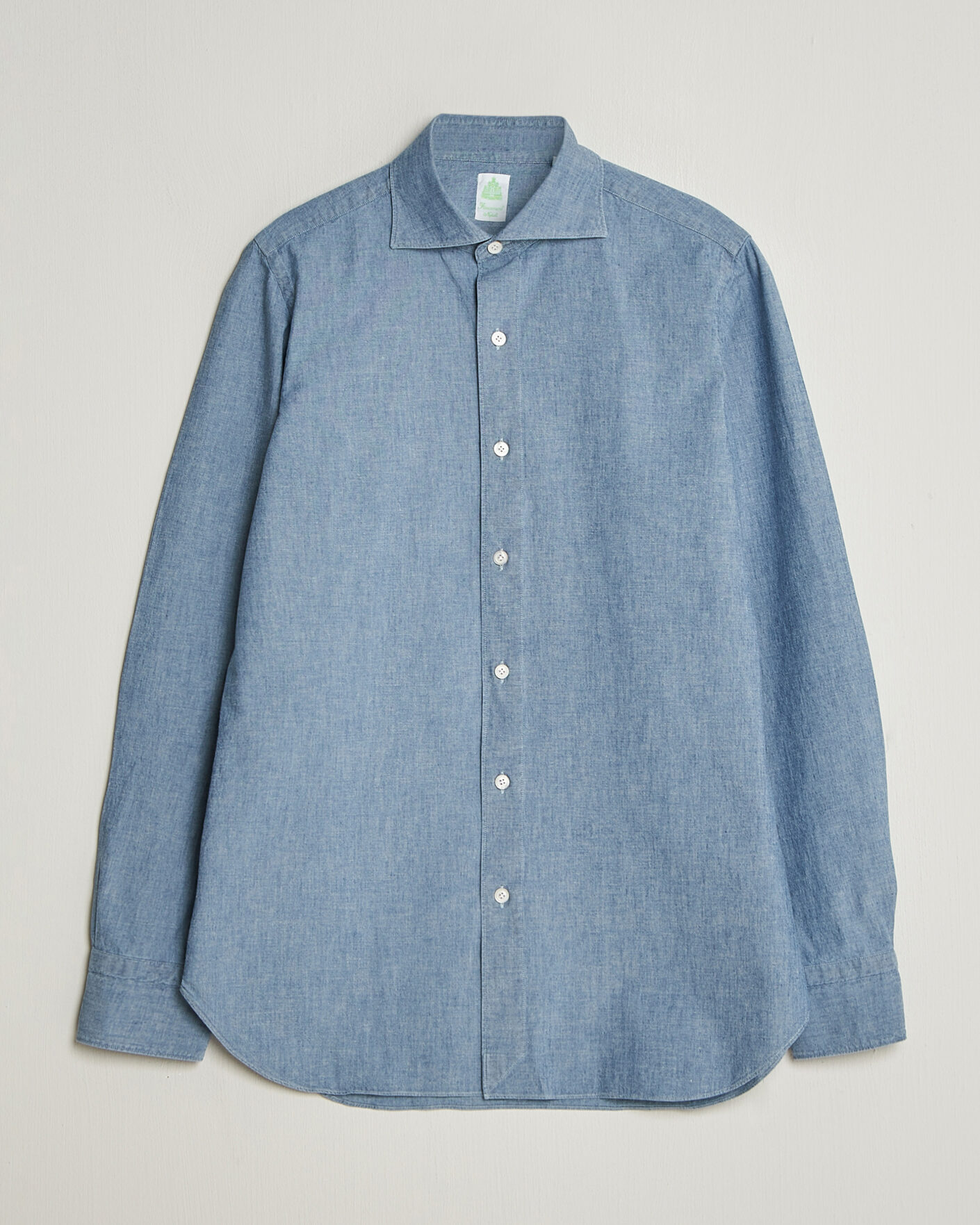 Men | Shirts | Finamore Napoli | Gaeta Chambray Shirt Light Blue