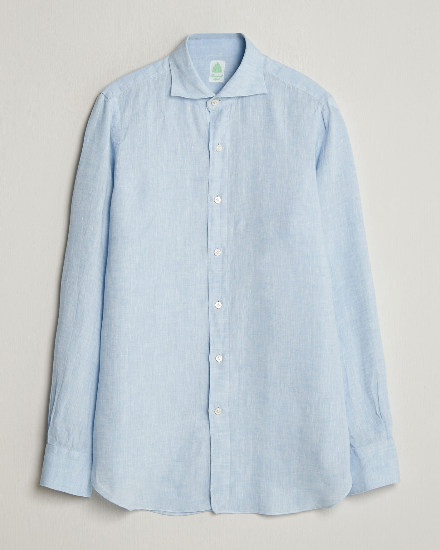 Men | Shirts | Finamore Napoli | Gaeta Linen Shirt Light Blue