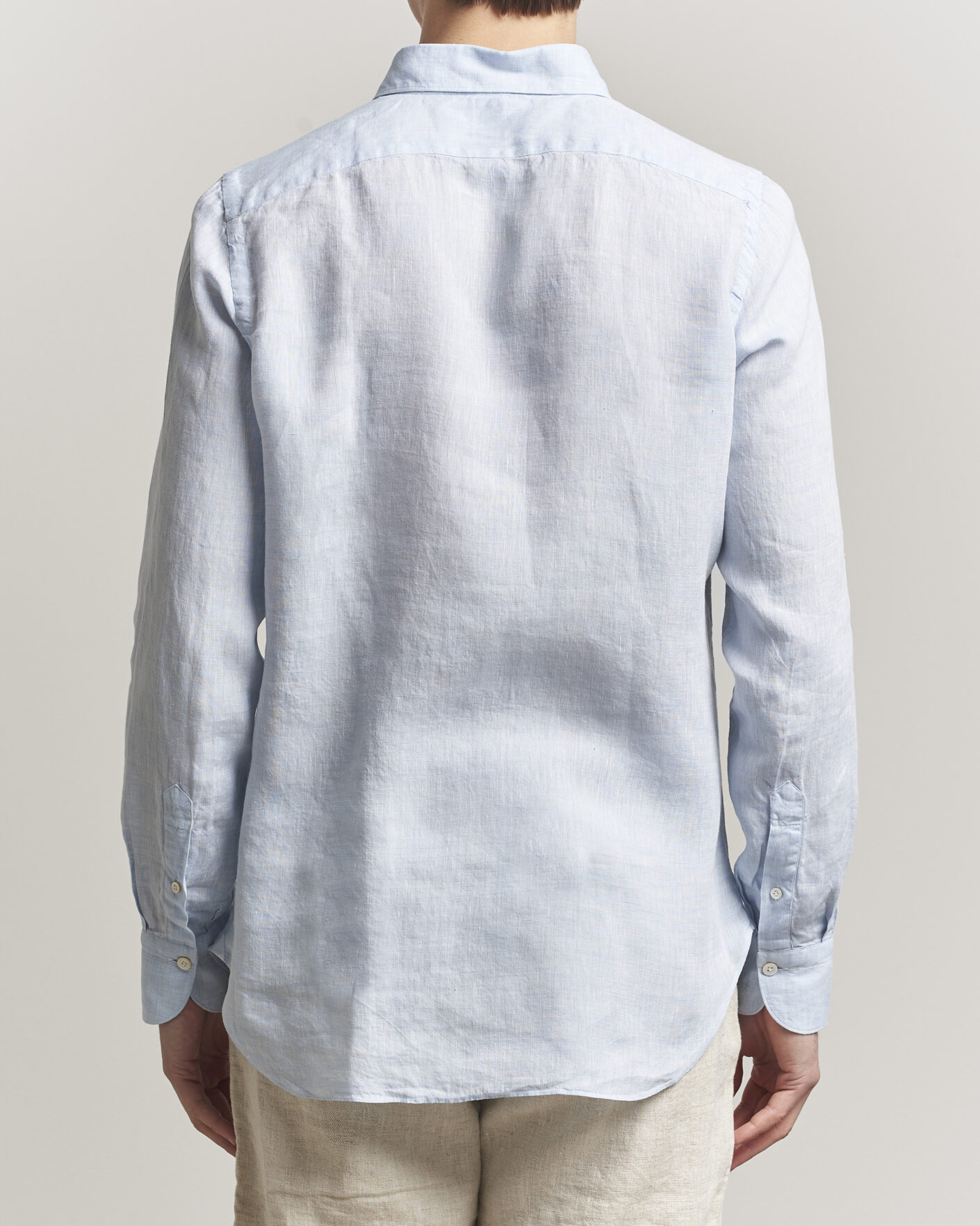 Men | Shirts | Finamore Napoli | Gaeta Linen Shirt Light Blue