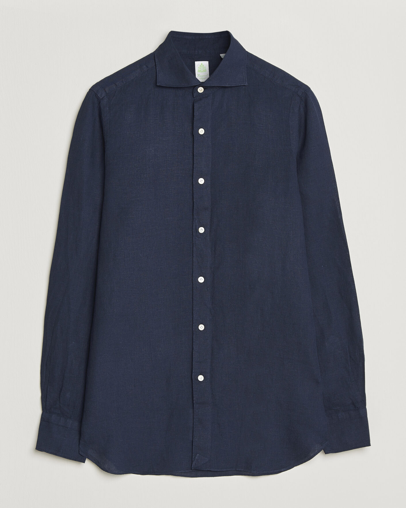Men | Shirts | Finamore Napoli | Gaeta Linen Shirt Navy