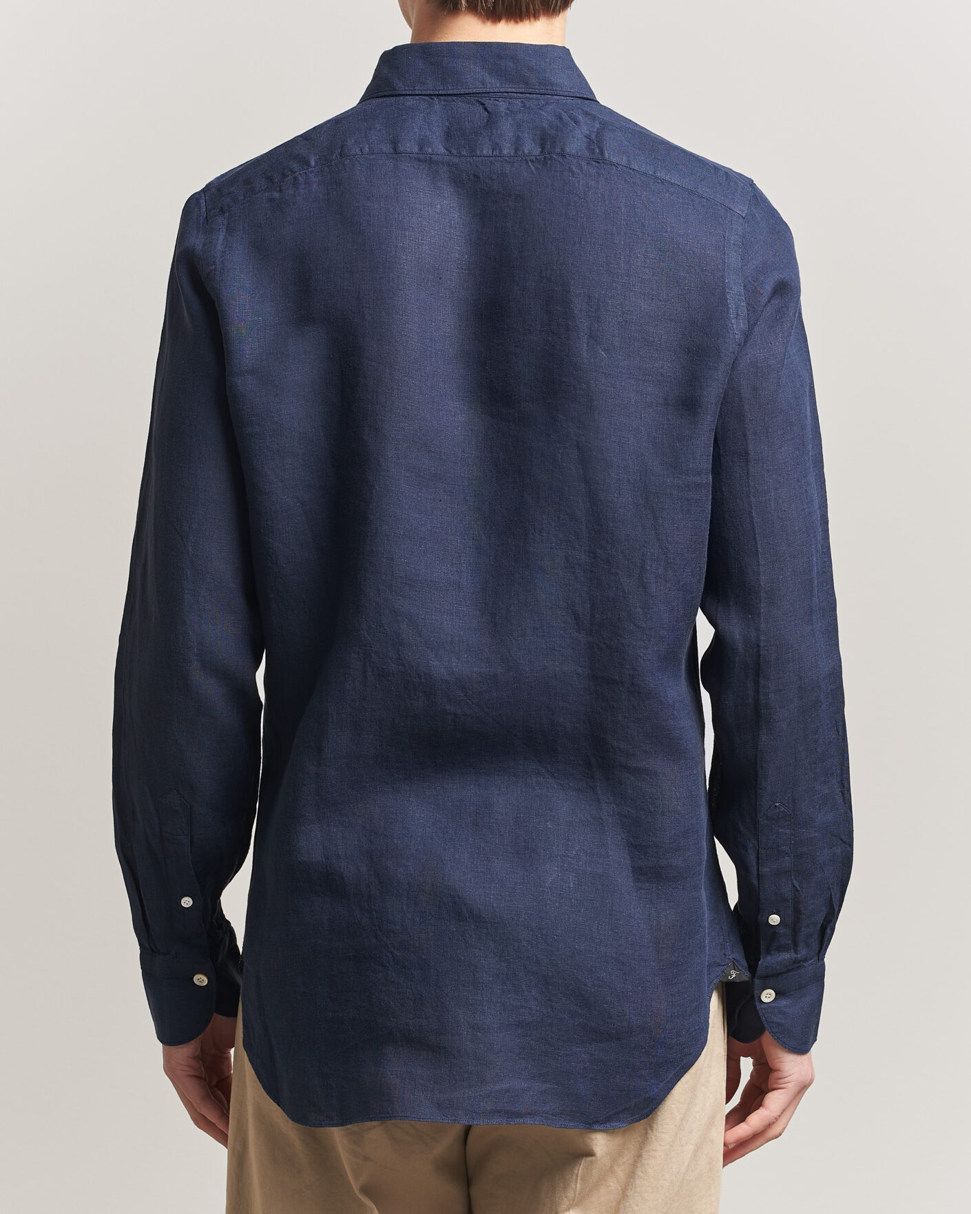Men | Shirts | Finamore Napoli | Gaeta Linen Shirt Navy