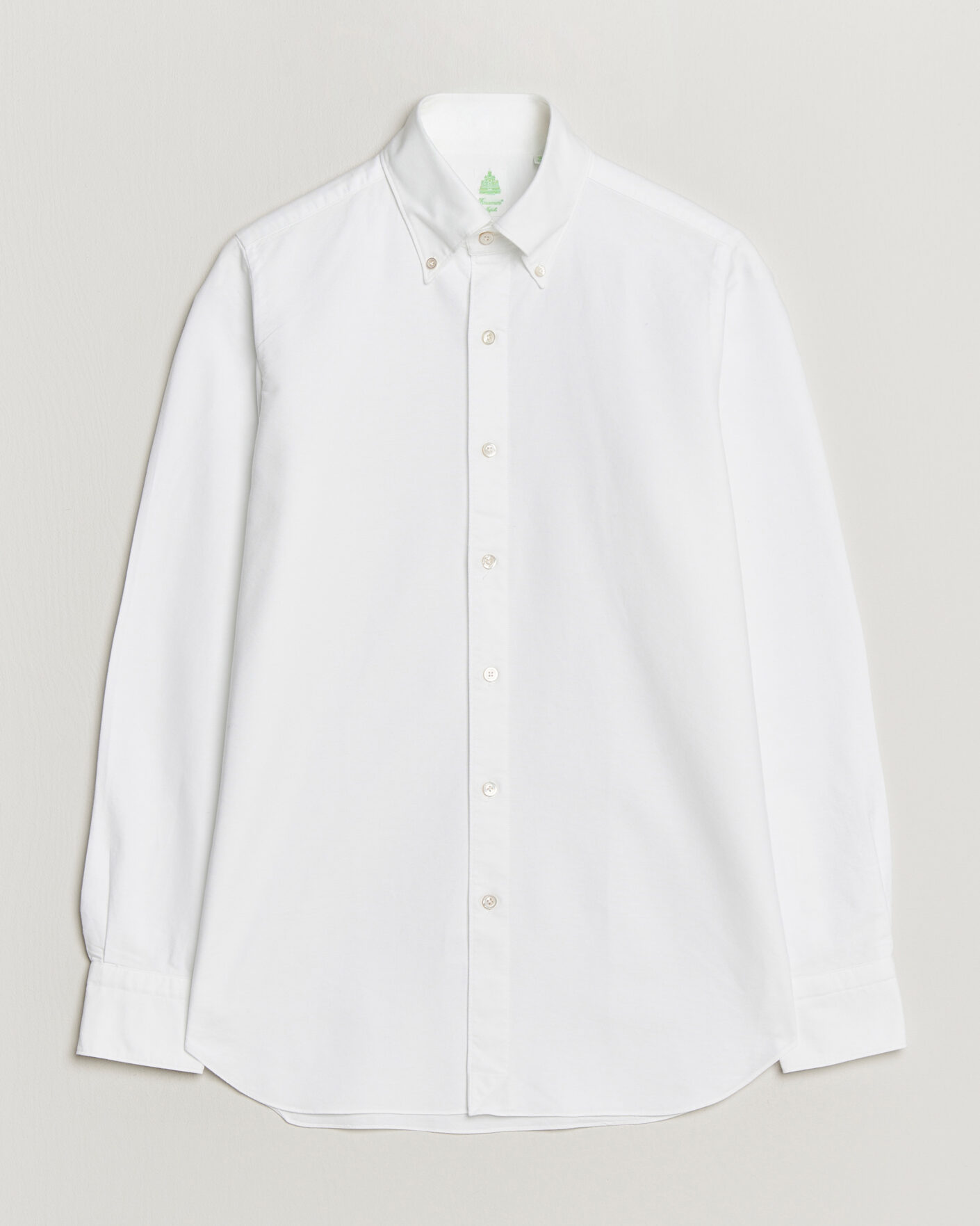 Finamore Napoli ワッフル織りシャツ ホワイト M Finamore Napoli Gaeta Oxford Button Down Shirt White at CareOfCarl.com