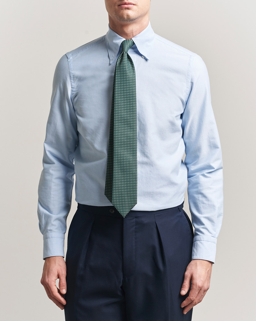 Men | Shirts | Finamore Napoli | Gaeta Oxford Button Down Shirt Light Blue