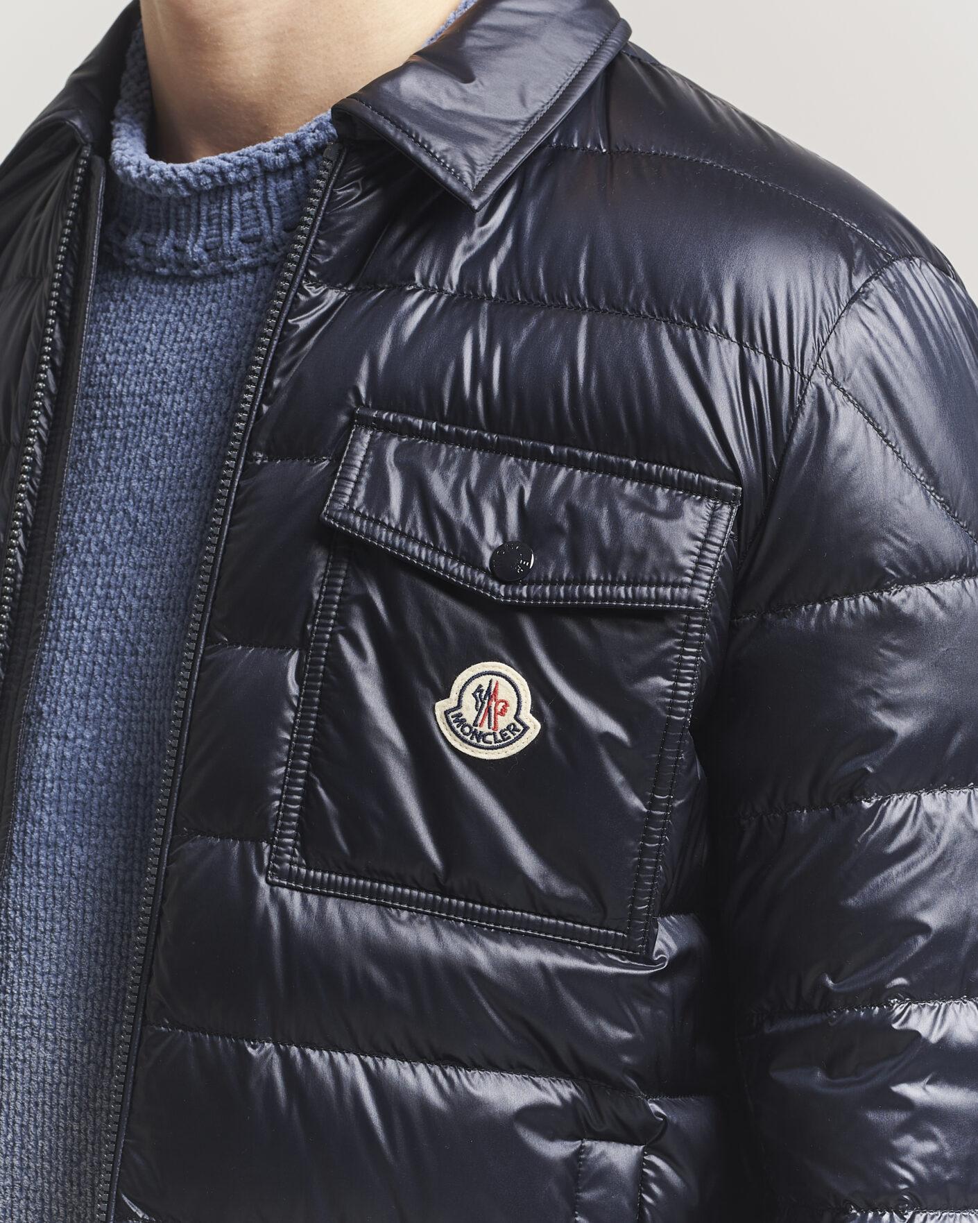 Moncler Mourillon Shirt Jacket Navy at CareOfCarl.com