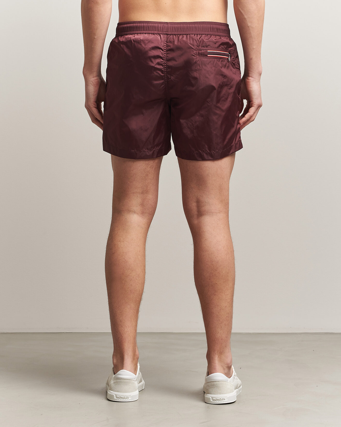 Men | Swimwear | Moncler | Nylon Swim Shorts Burgundy
