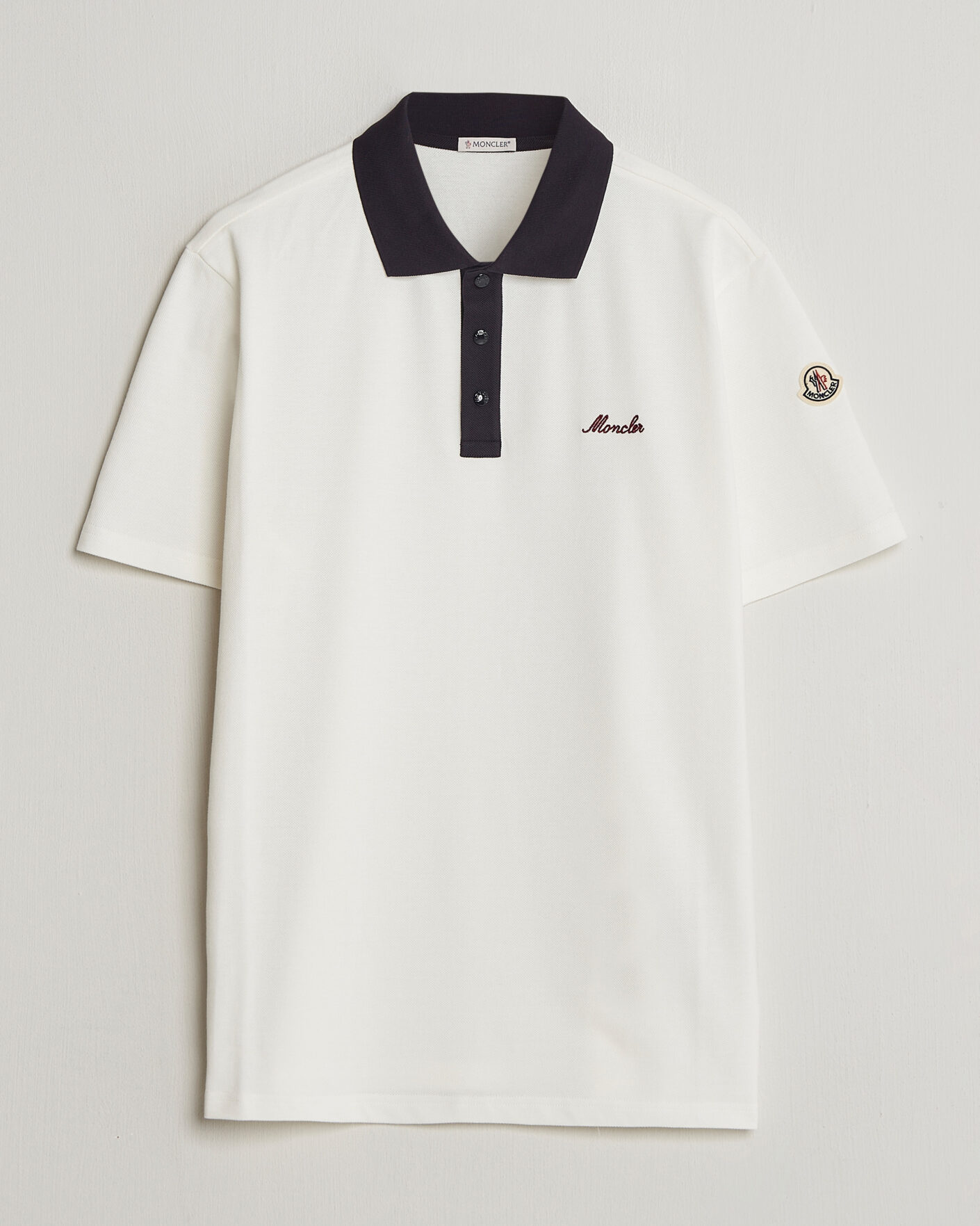 Men | Polo Shirts | Moncler | Signature Logo Polo Off White