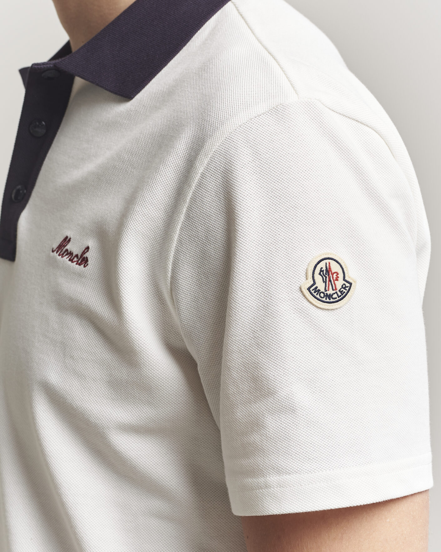 Men | Polo Shirts | Moncler | Signature Logo Polo Off White