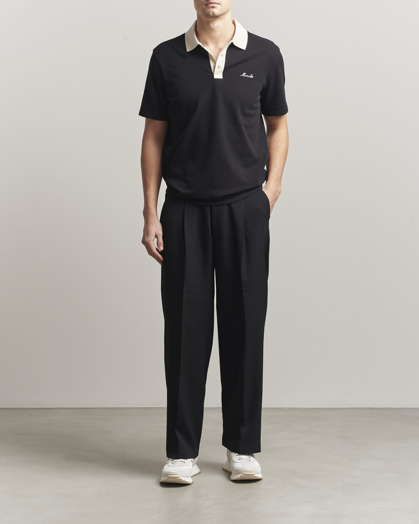 Men | Polo Shirts | Moncler | Signature Logo Polo Black