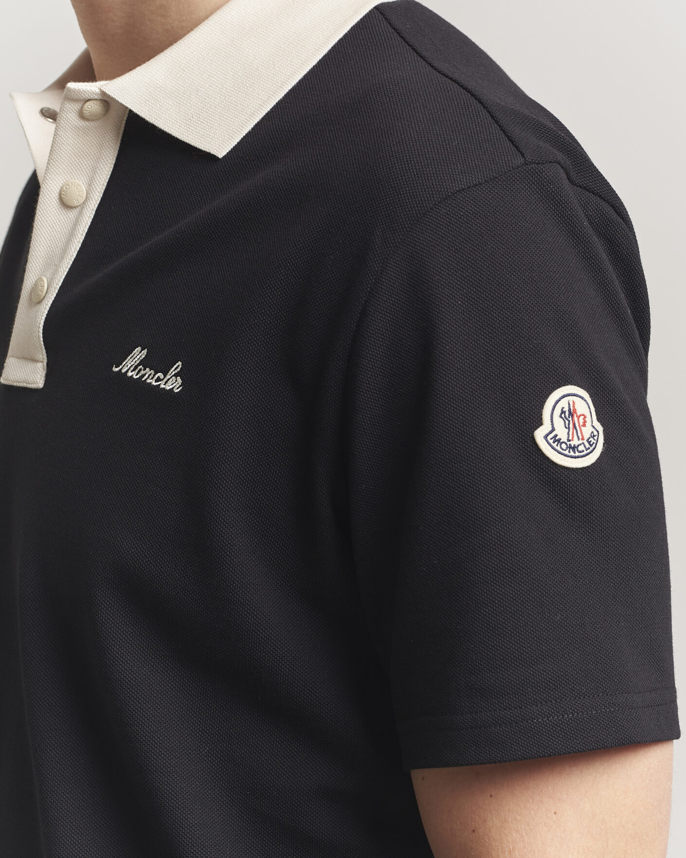 Men | Polo Shirts | Moncler | Signature Logo Polo Black