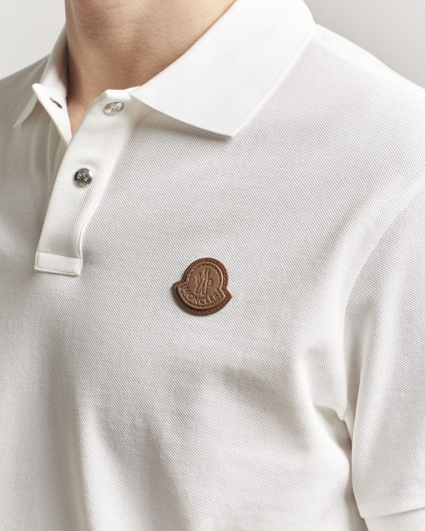 Men | Polo Shirts | Moncler | Luxury Logo Polo Off White