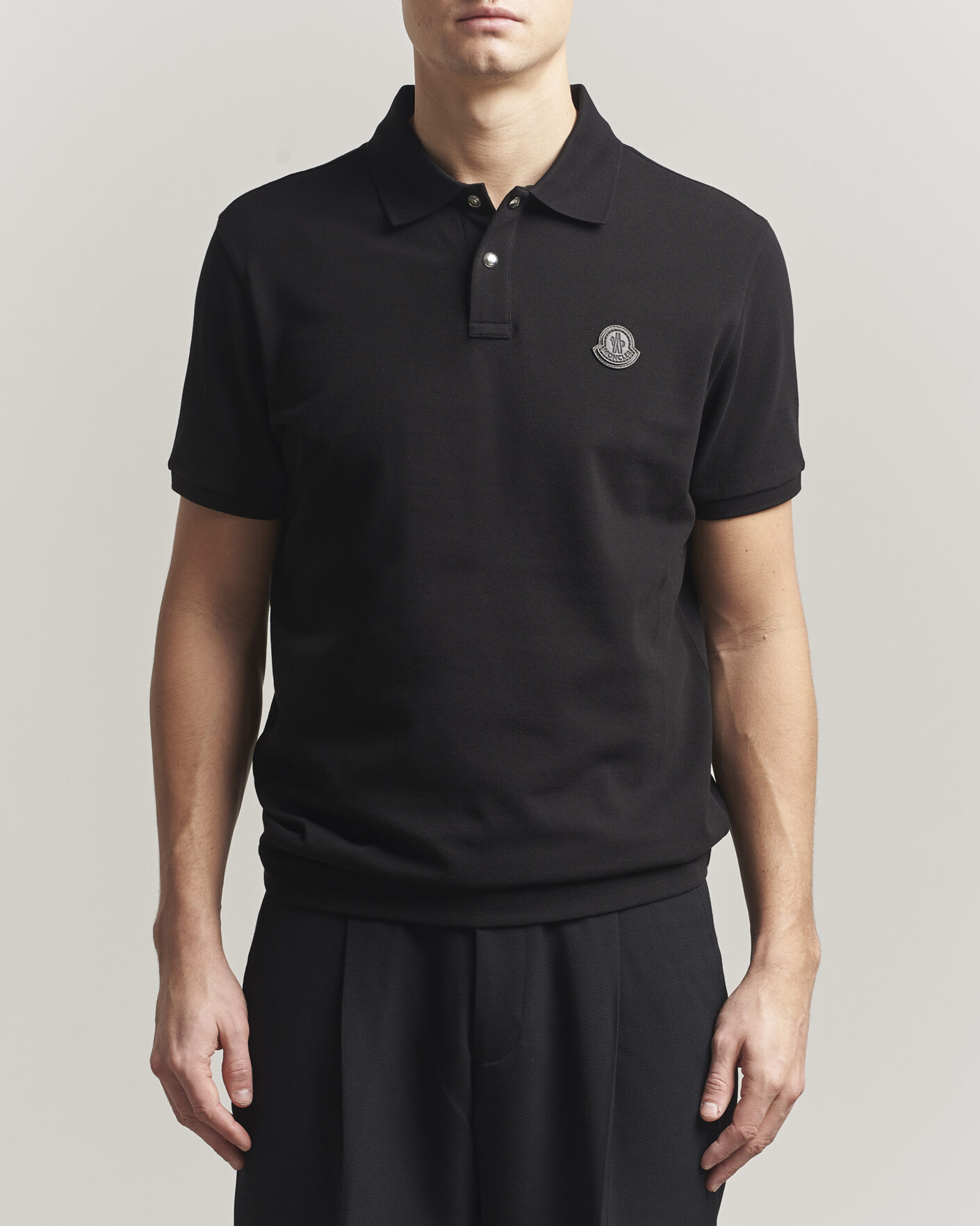 Men | Polo Shirts | Moncler | Luxury Logo Polo Black