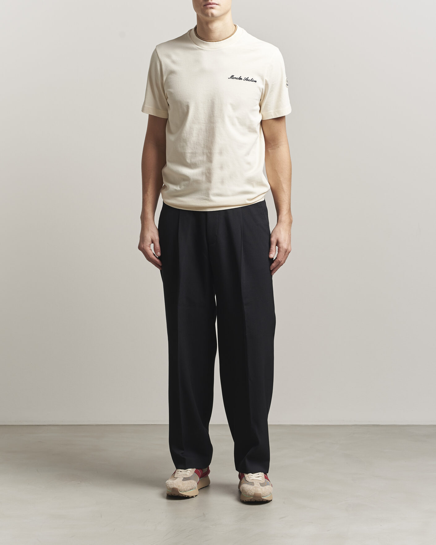 Men | T-Shirts | Moncler | Signature Logo T-Shirt Off White