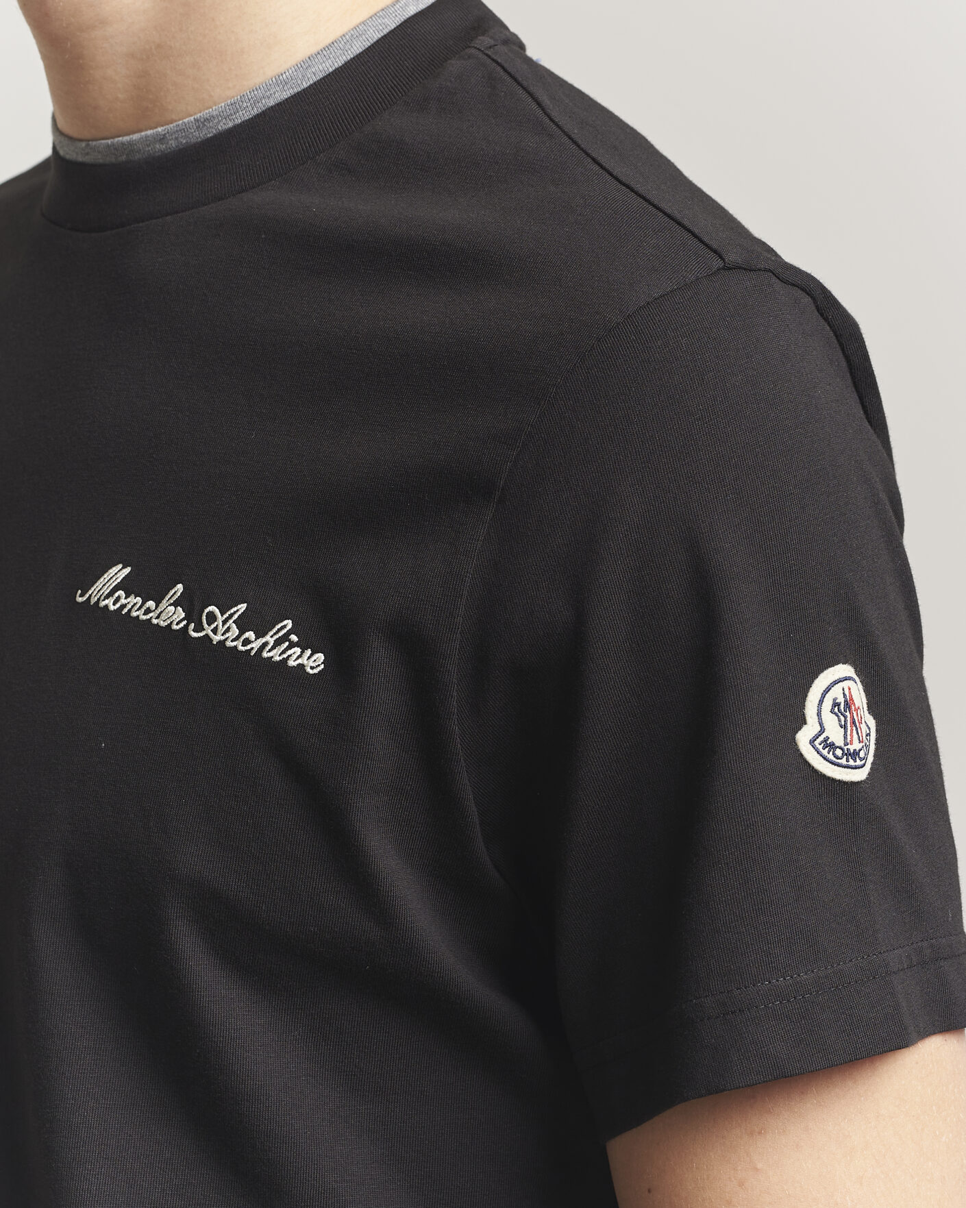 Men | T-Shirts | Moncler | Signature Logo T-Shirt Black