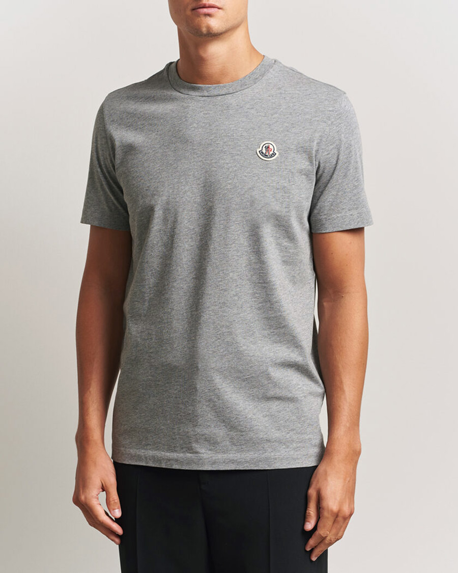 Men | T-Shirts | Moncler | 3-Pack Logo T-Shirts Black/White/Grey