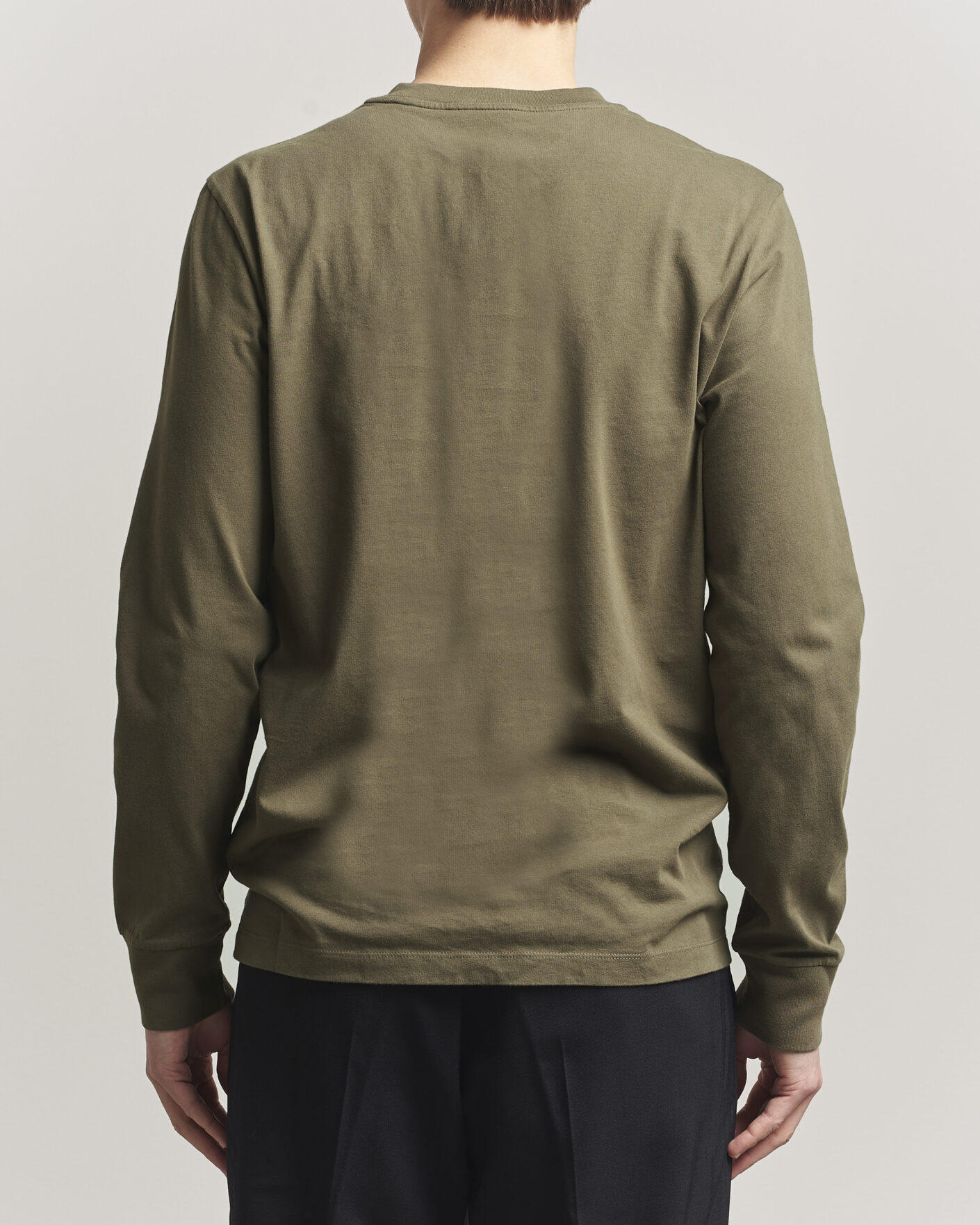 Men | T-Shirts | Moncler | Lettering Logo Long Sleeve T-Shirt Desert