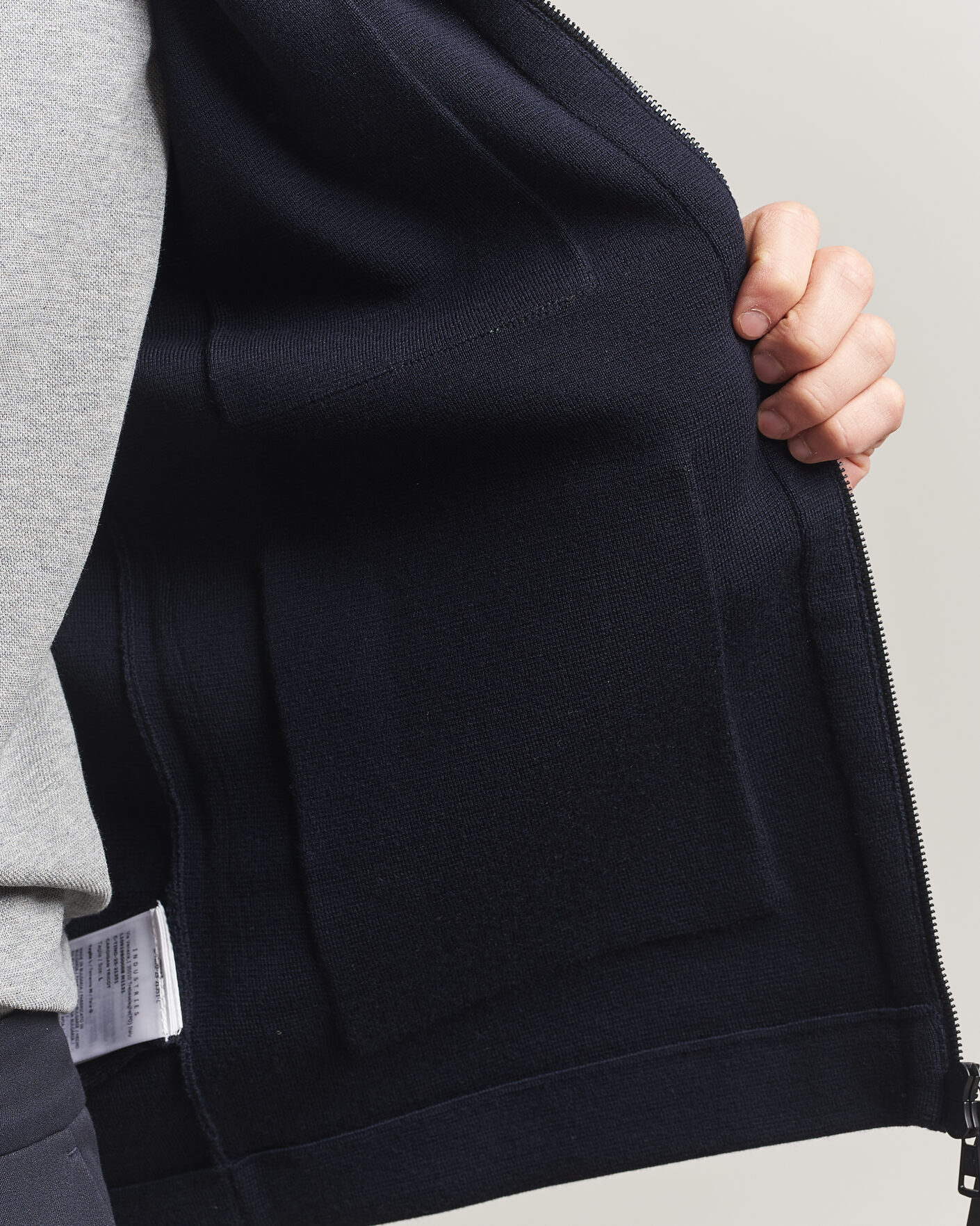 Men | Sweaters & Knitwear | Moncler | Zip Wool Cardigan Navy