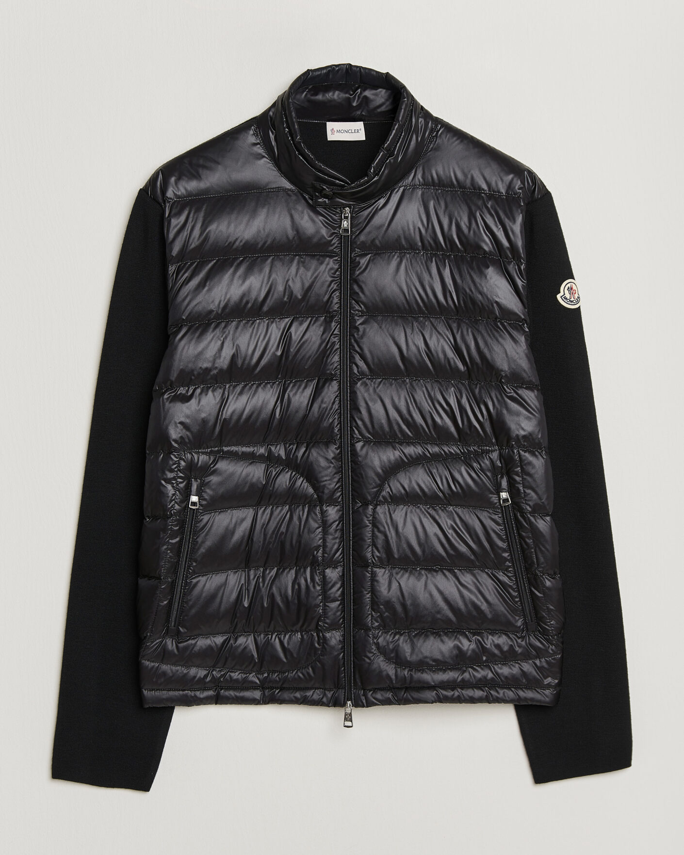 Tony_man　MONCLER Moncler Hybrid Laque Zip Cardigan Black at CareOfCarl.com