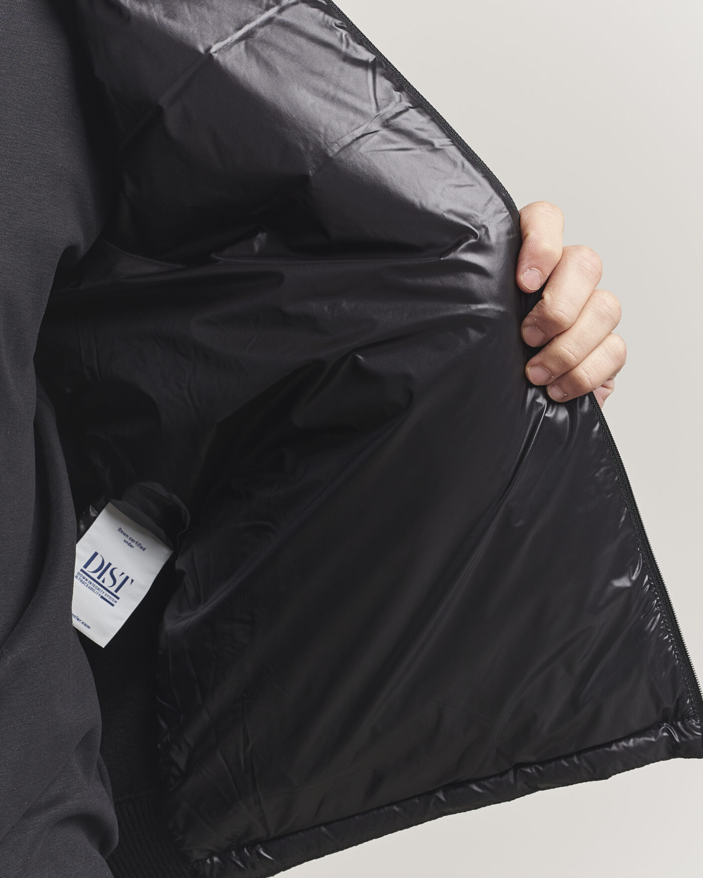 Moncler Hybrid Laque Zip Cardigan Black at CareOfCarl.com