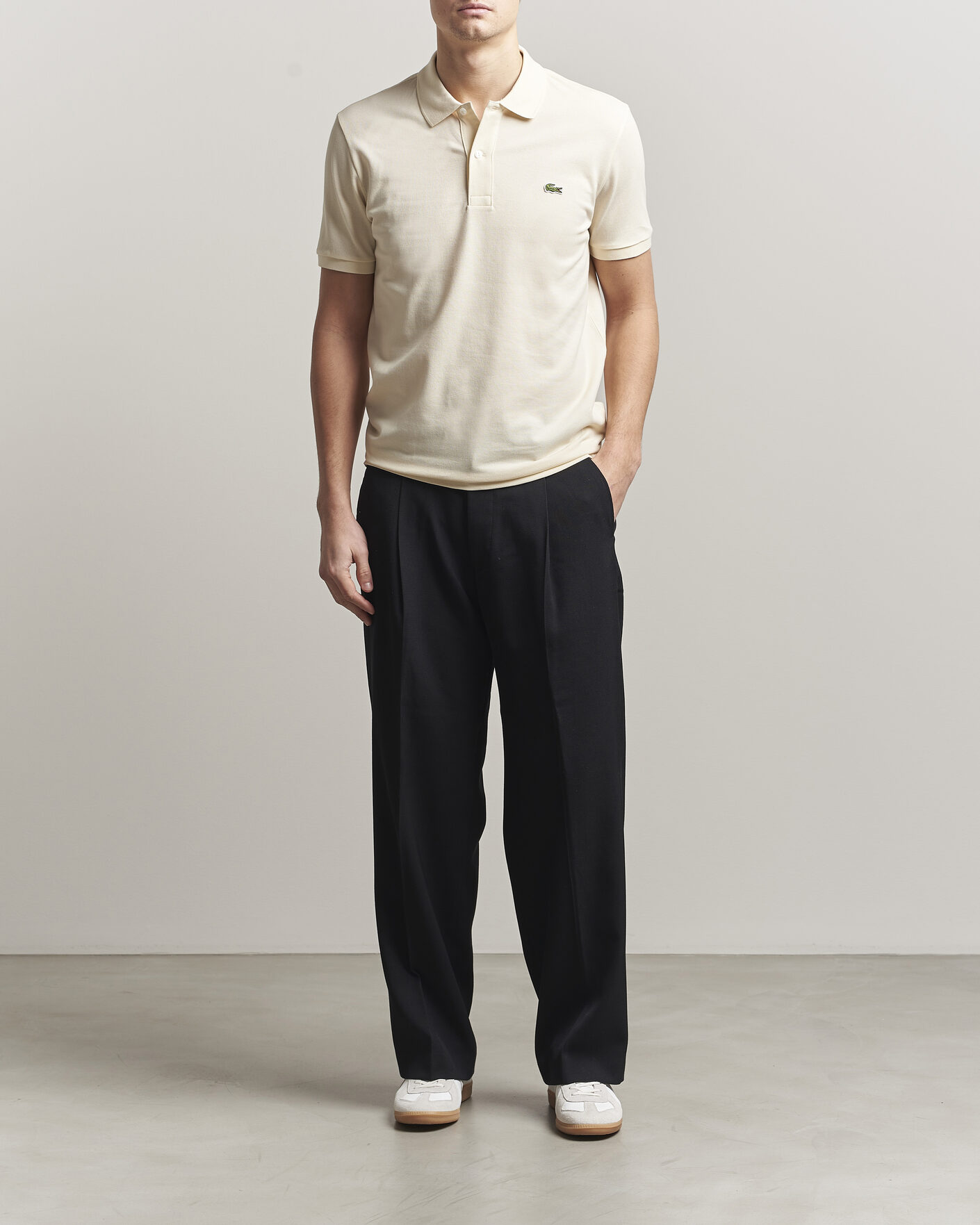 Men | Polo Shirts | Lacoste | Slim Fit Polo Piké Naturel Clair