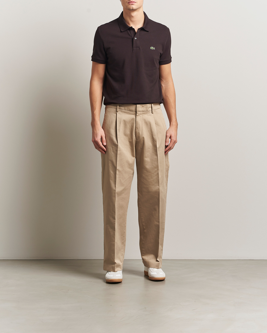 Men | Polo Shirts | Lacoste | Slim Fit Polo Piké Buffle Brown