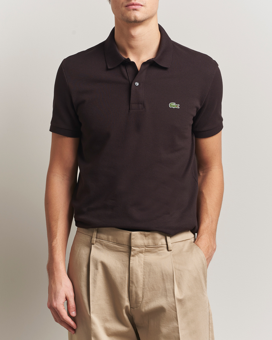 Men | Polo Shirts | Lacoste | Slim Fit Polo Piké Buffle Brown