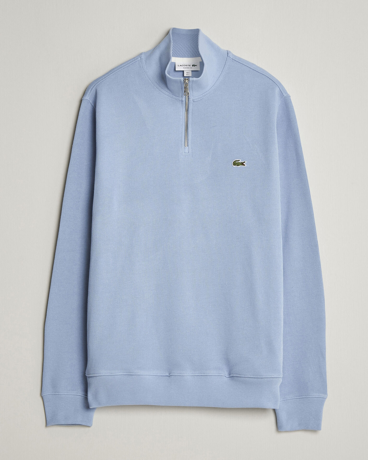 Men | Sweaters & Knitwear | Lacoste | Rib Interlock Half Zip Aphylla Blue
