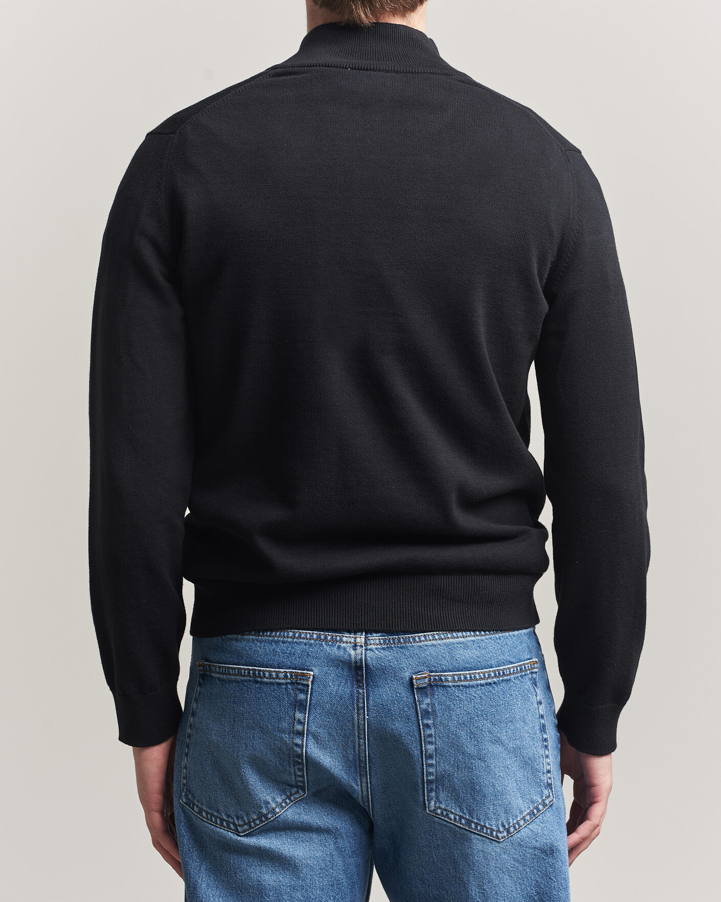 Men | Sweaters & Knitwear | Lacoste | Cotton Knitted Half Zip Black