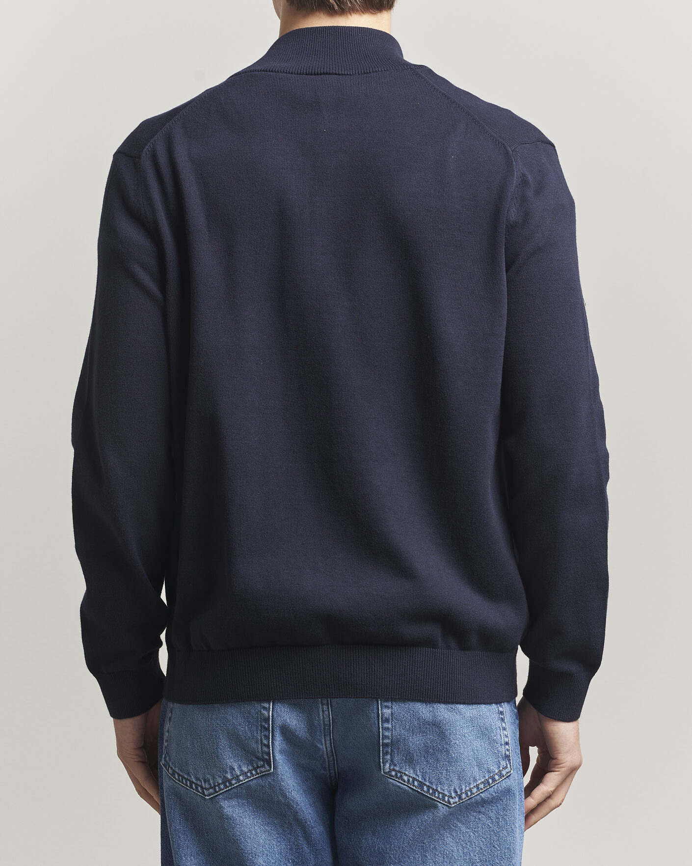 Men | Sweaters & Knitwear | Lacoste | Cotton Knitted Full Zip Navy Blue