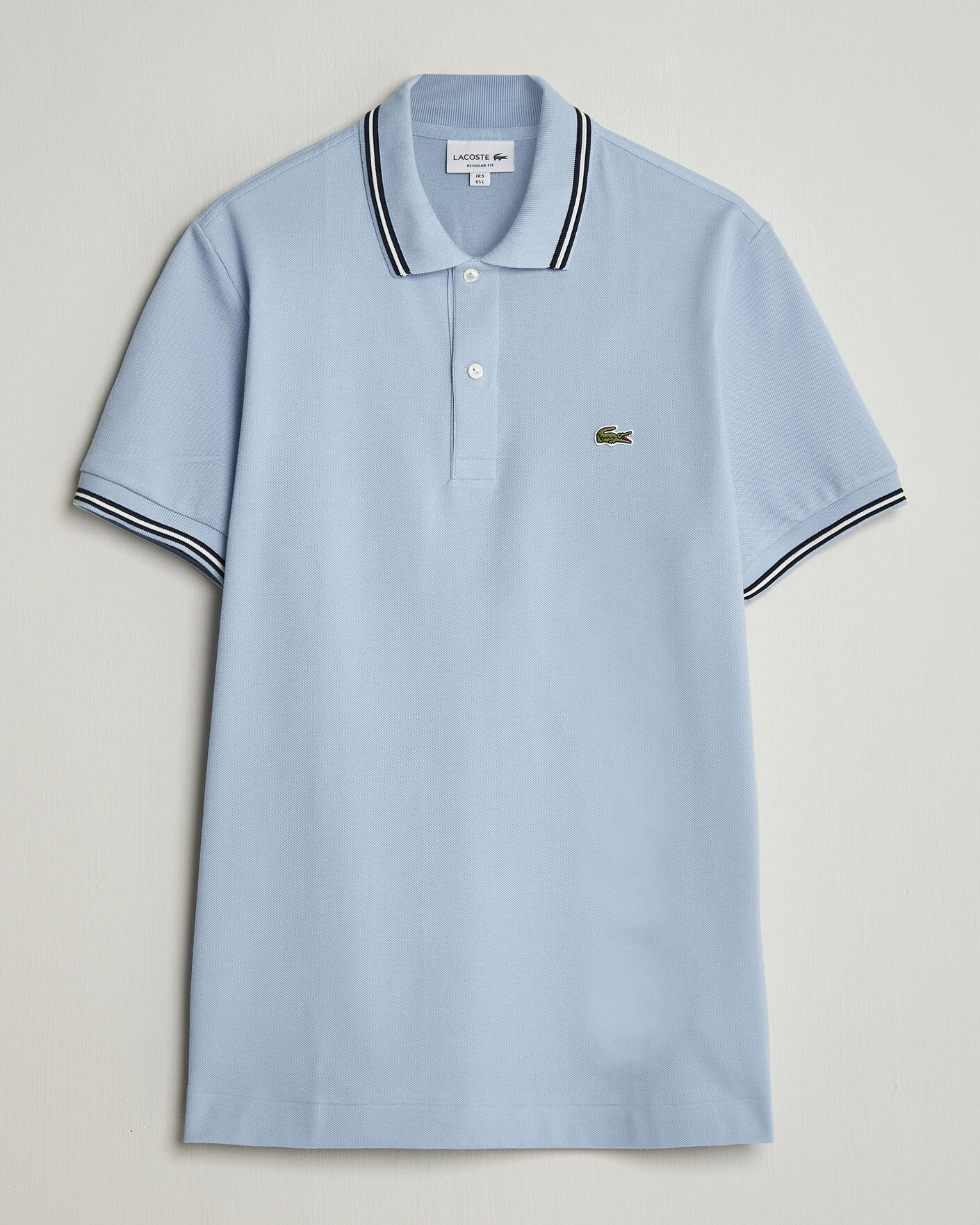 Men | Polo Shirts | Lacoste | Original Tipped Polo Piké Chambray