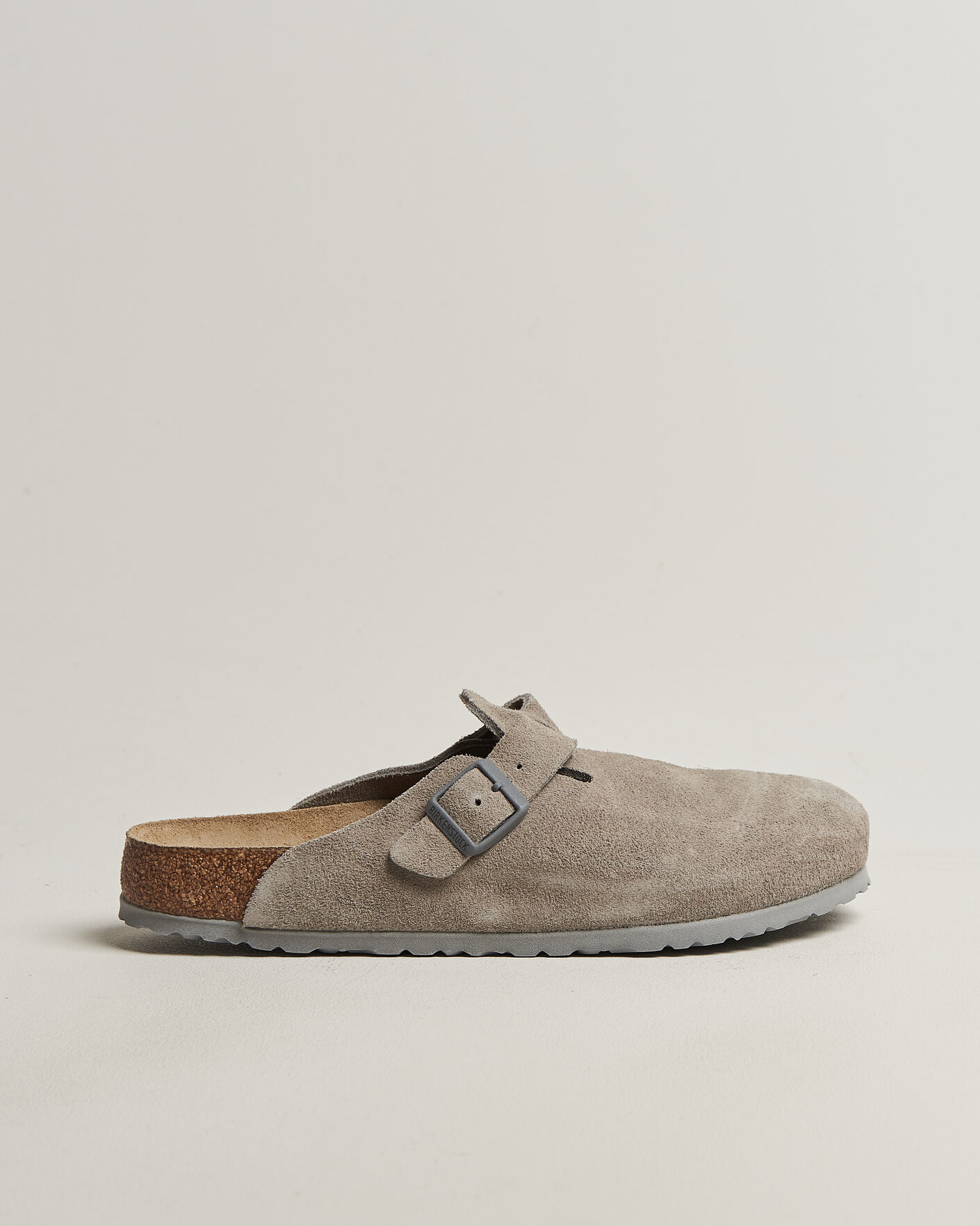 Men | Sandals & Slides | BIRKENSTOCK | Boston Soft Footbed Stone Coin Suede