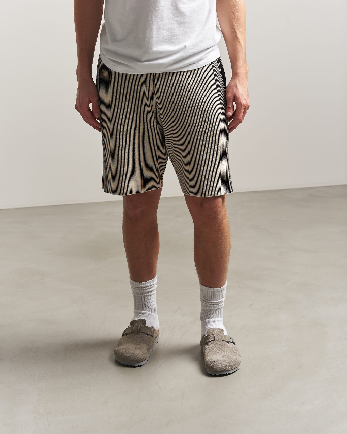 Men | Sandals & Slides | BIRKENSTOCK | Boston Soft Footbed Stone Coin Suede