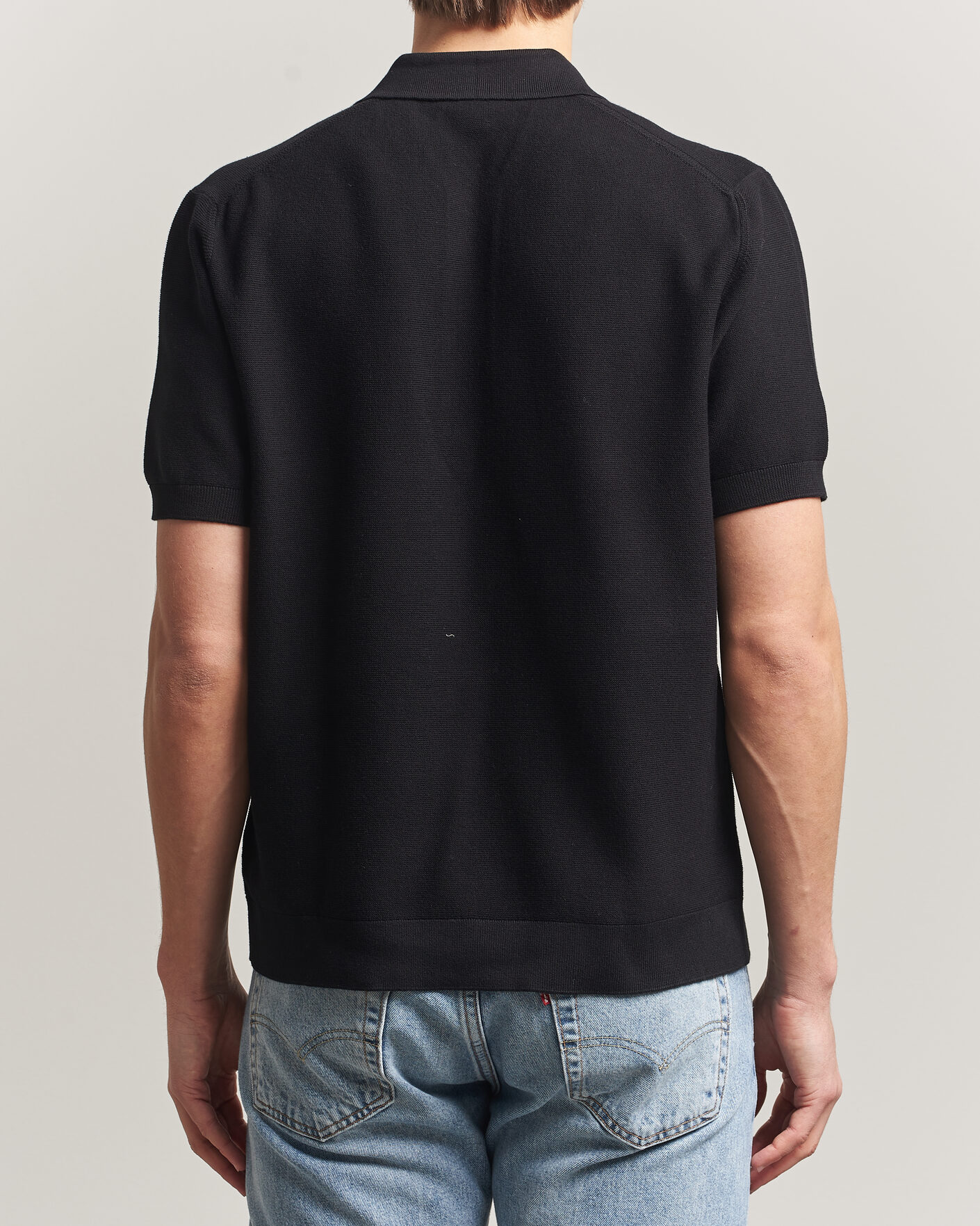 Men | Polo Shirts | Lacoste | Cotton Knitted Polo Black