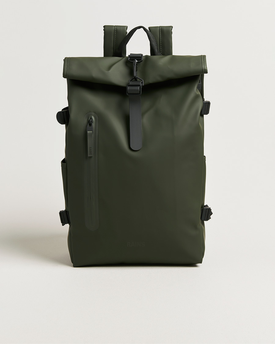 Men | Bags | RAINS | Rolltop Large Rucksack Green