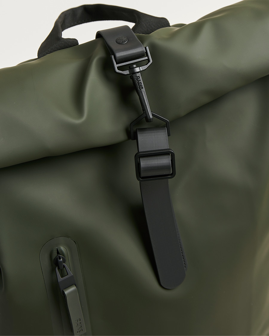 Men | Bags | RAINS | Rolltop Large Rucksack Green