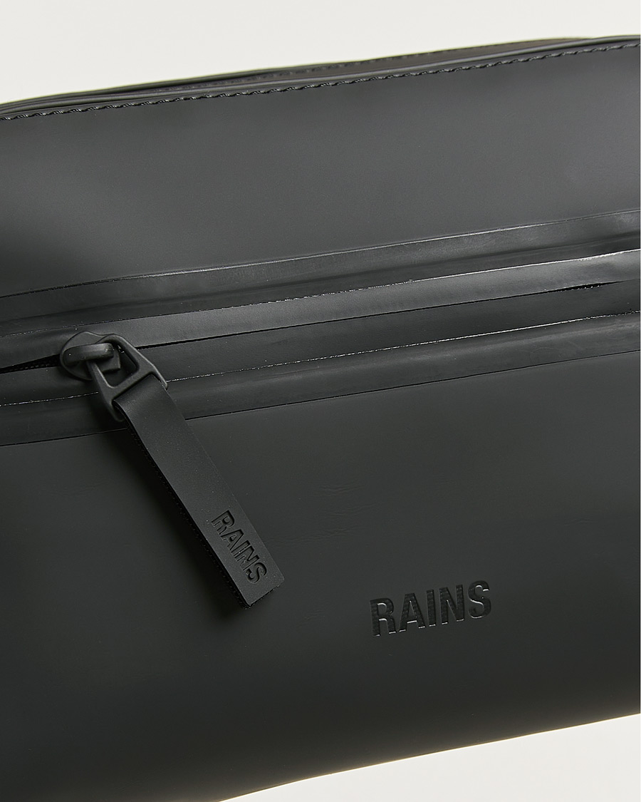Men | Bags | RAINS | Double Zip Washbag Black