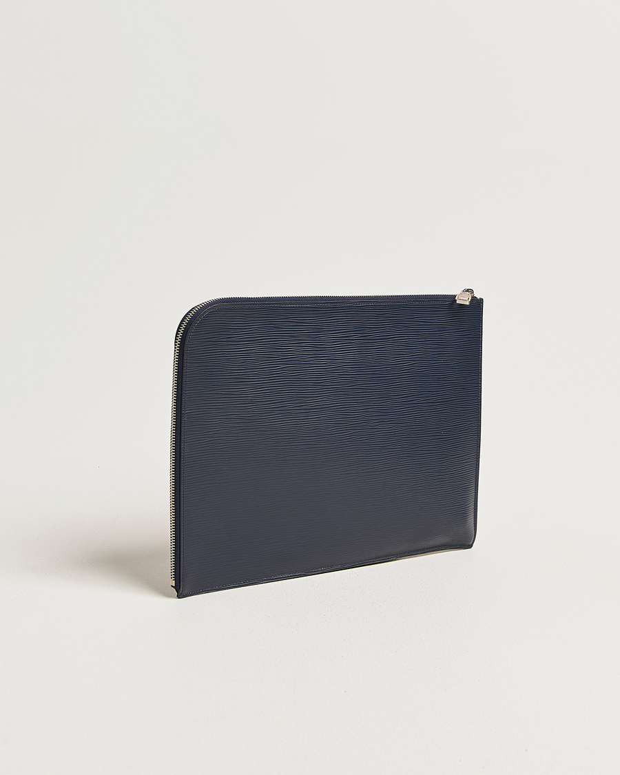 Men | Pre-Owned & Vintage Bags | Louis Vuitton Pre-Owned | Porte Documents Epi Leather Navy