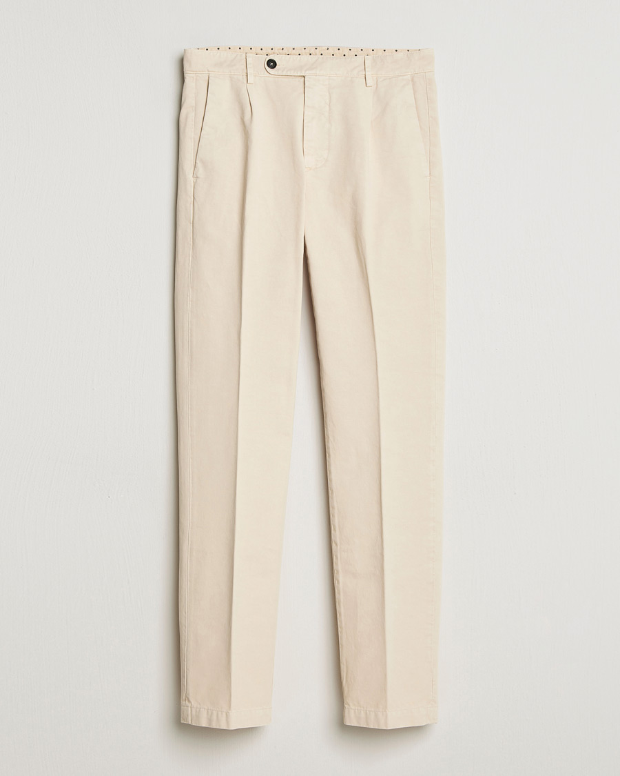 Men | Trousers | Massimo Alba | Ionio Cotton Trousers Light Beige